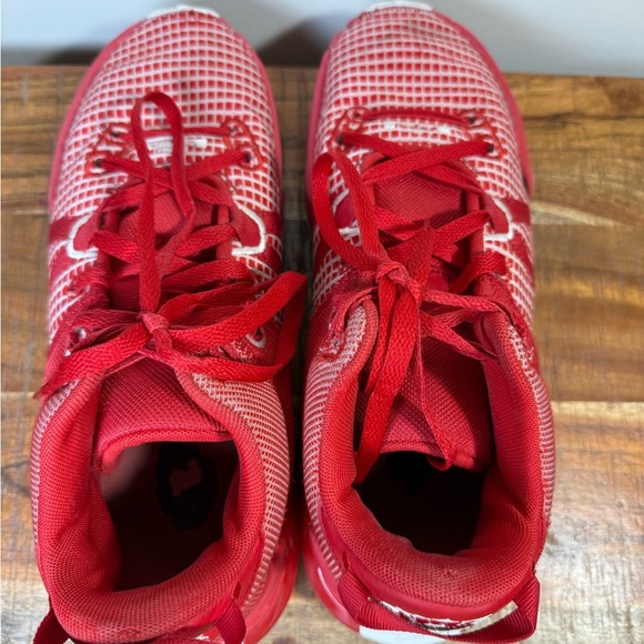 Nike Red and White Lebron Witness Sneakers, Men’s 8.5 - Picture 7 of 12